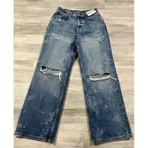 Arizona Size 9 Curvy Skater Jean Women's Blue High‎ Rise Stretch Distressed